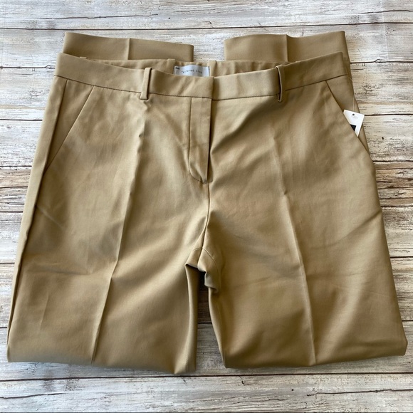 Gap Tailored Crop Pants Khaki Tan Stretch NWT 12 - Picture 2 of 5